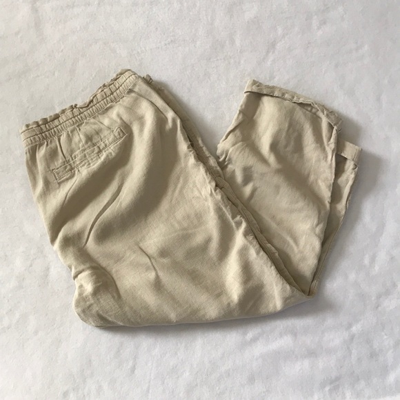 Old Navy Pants - Old Navy tan linen pant Size XL
